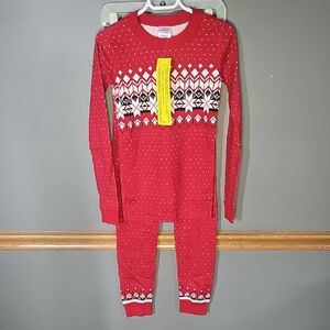 100% Cotton Hanna Andersson Red and White Pajama Set Nordic Style NWT